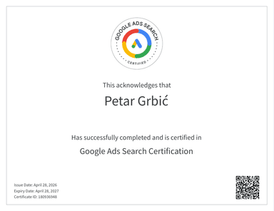 Search certificate